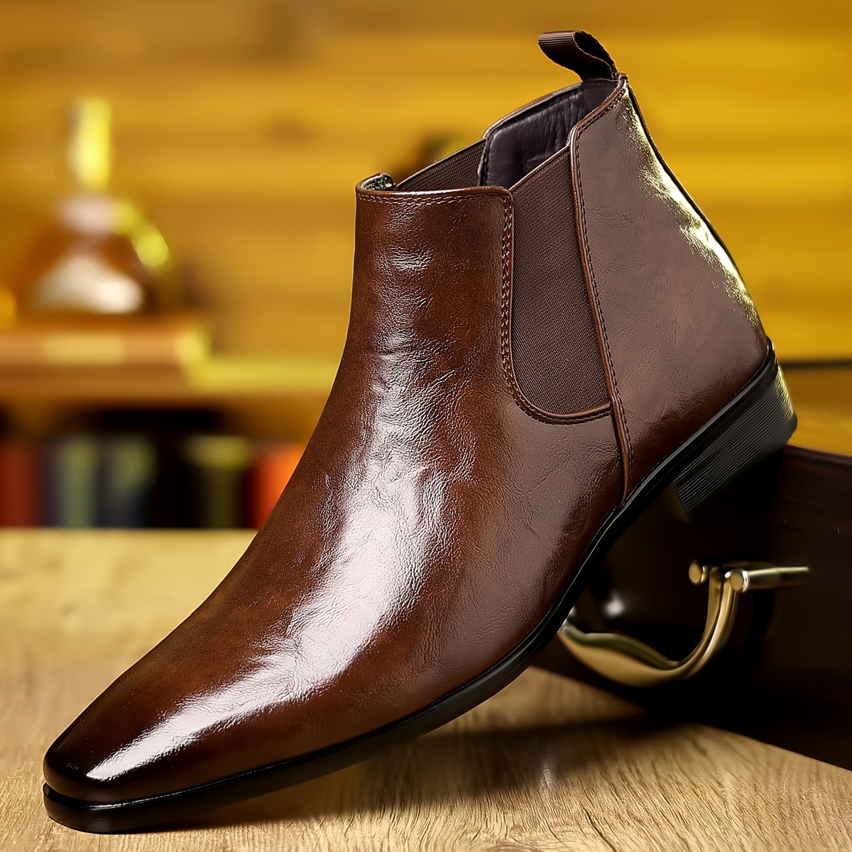 Men Formal Wear With Boots - Stivaletti Chelsea in pelle, stivaletti autunnali